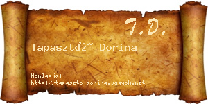 Tapasztó Dorina névjegykártya