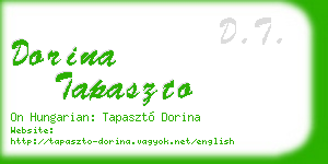 dorina tapaszto business card